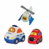 Set de juego VTech Tut Tut Baby Flitzer comisaría de policía 80-569904 con funciones interactivas y vehículos