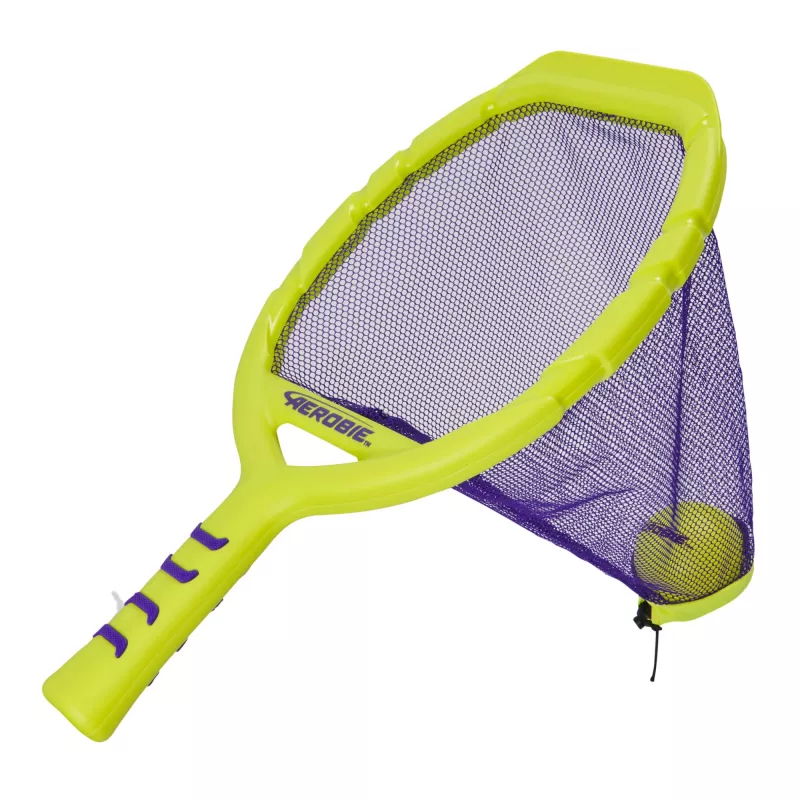 Aerobie Flingo juego de lanzar y atrapar, juegos de exterior para niños y adultos, set de pelota para lanzar y atrapar para juegos de verano, jardín, camping y playa para niños a partir de 8 años