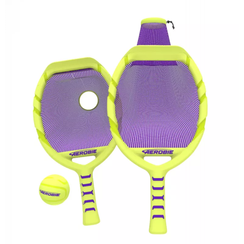 Aerobie Flingo juego de lanzar y atrapar, juegos de exterior para niños y adultos, set de pelota para lanzar y atrapar para juegos de verano, jardín, camping y playa para niños a partir de 8 años