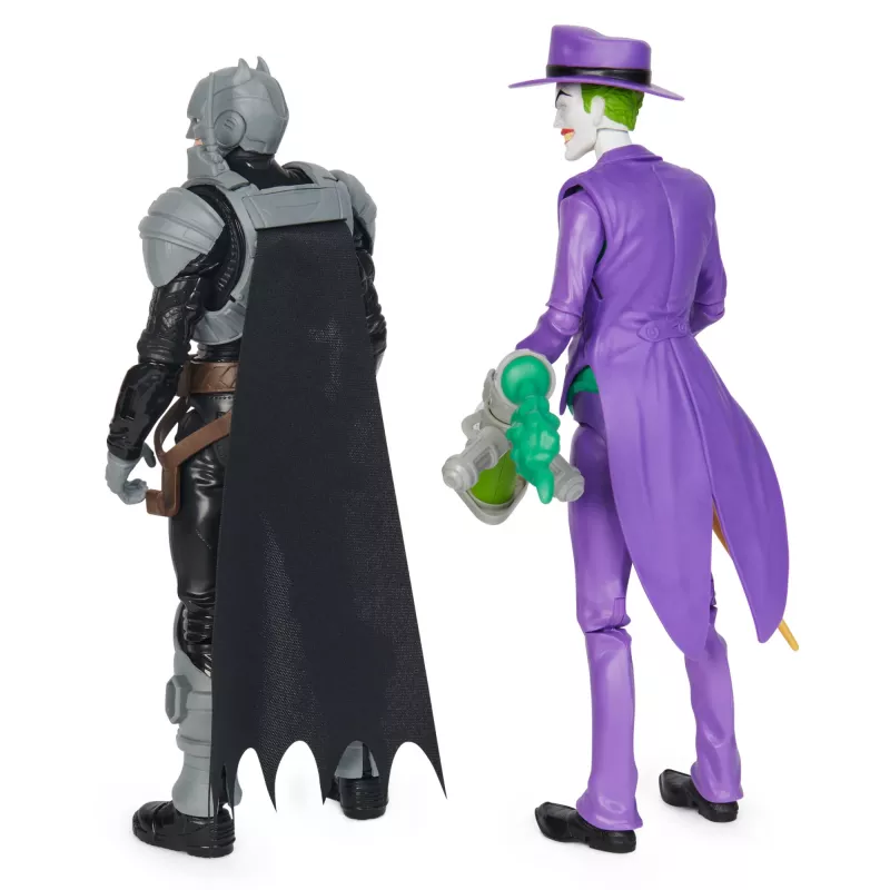 DC Comics, Batman Adventures, set de figuras de acción Batman vs The Joker, 2 figuras, 12 accesorios de armadura, juguete de superhéroes de 30,5 cm para niños y niñas