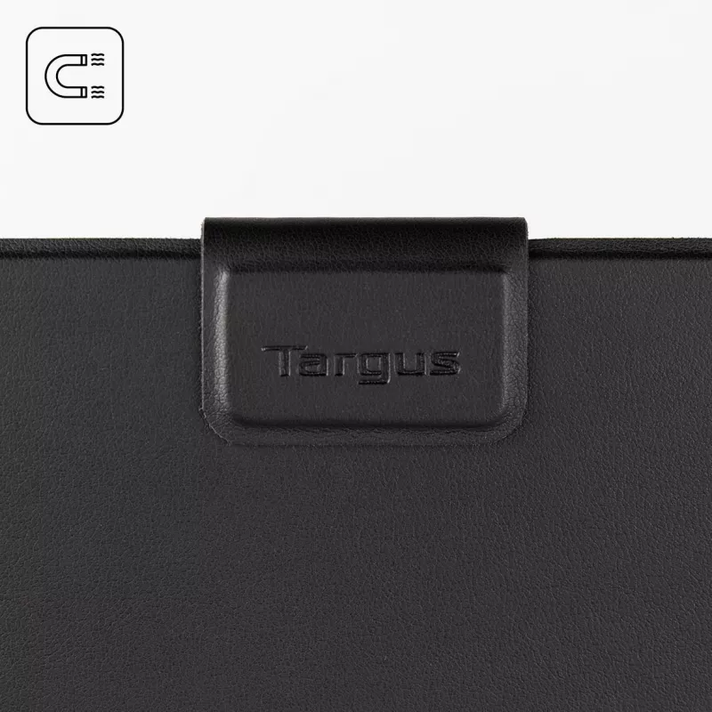Targus SafeFit Rotating Universal THZ643GL funda con tapa para tablets de 7–8 pulgadas, poliuretano, cierre magnético, negra