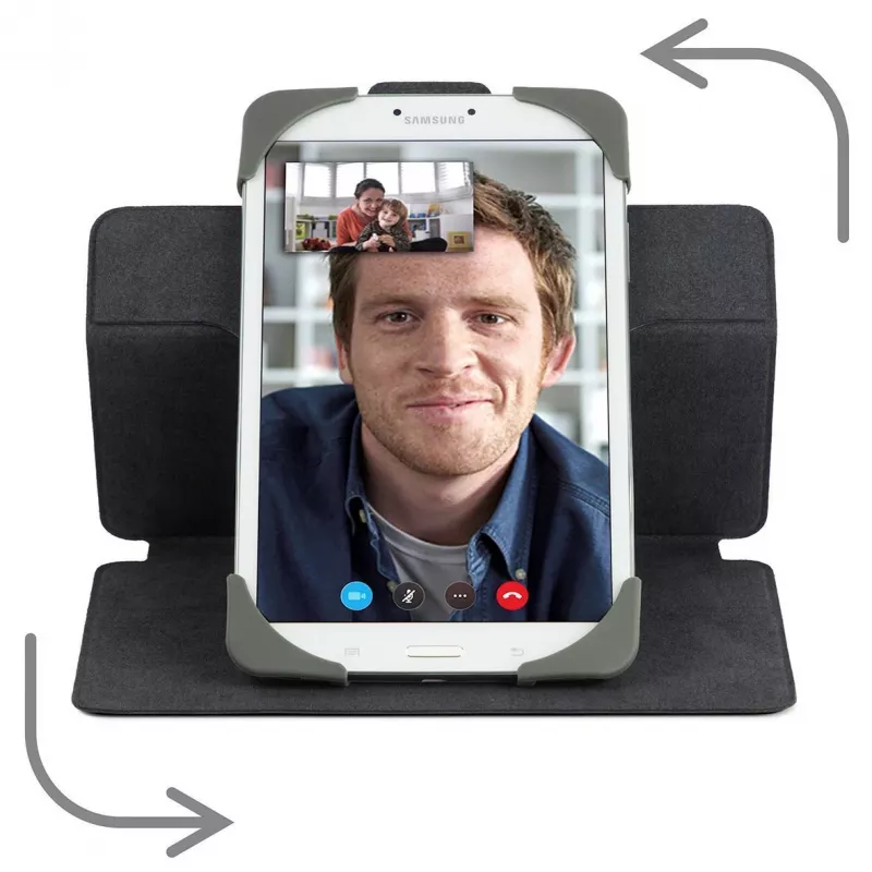 Targus SafeFit Rotating Universal THZ643GL funda con tapa para tablets de 7–8 pulgadas, poliuretano, cierre magnético, negra