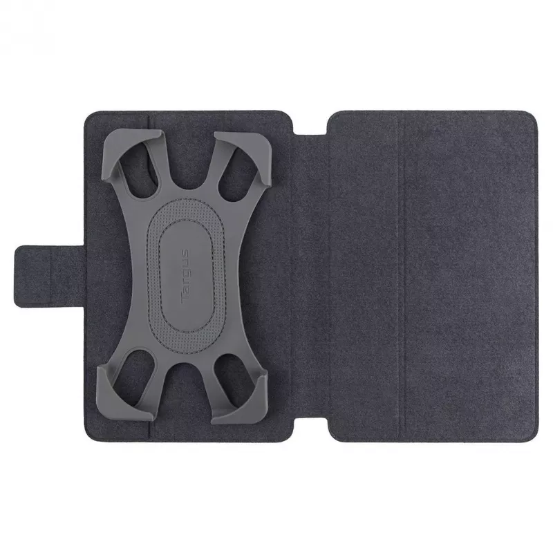 Targus SafeFit Rotating Universal THZ643GL funda con tapa para tablets de 7–8 pulgadas, poliuretano, cierre magnético, negra