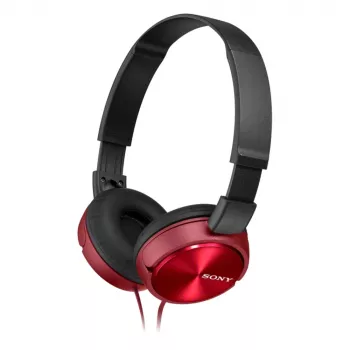 Sony MDR-ZX310, con cable, 10 - 24000 Hz, música, 125 g, auriculares, rojo