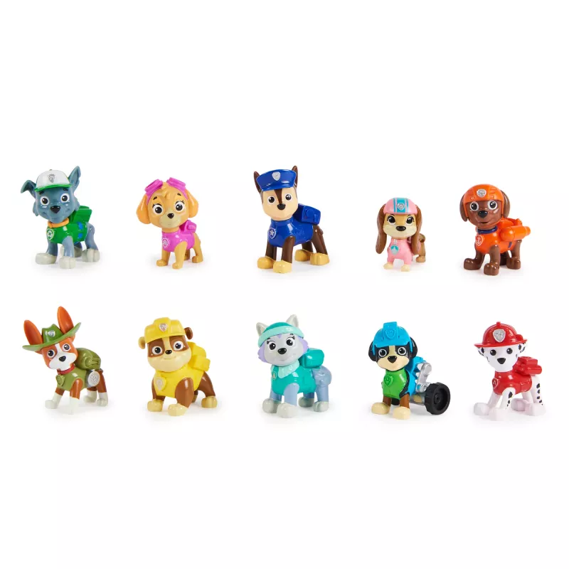 PAW Patrol, 10.º aniversario, All Paws On Deck, pack de regalo con 10 figuras de acción coleccionables, juguete para niños a partir de 3 años