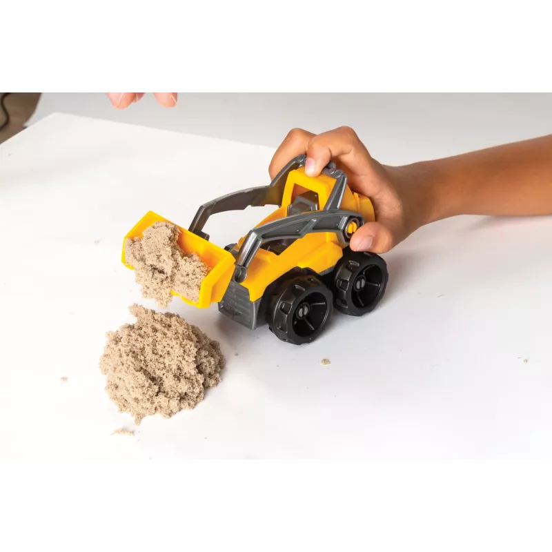 Kinetic Sand, set de juego Dig N' Demolish con 450 g de arena de juego y camión de juguete, juguete sensorial para niños a partir de 5 años