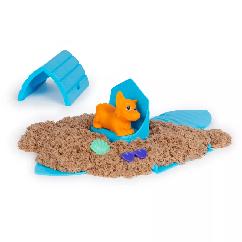 Set de Kinetic Sand para niños Spinmaster Kinetic Sand Doggie Dig con molde, multicolor, a partir de 5 años