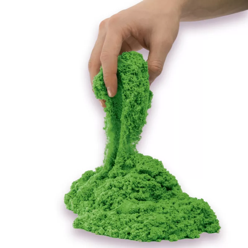 Kinetic Sand, 2 libras de arena de juego verde, juguetes sensoriales moldeables para niños, bolsa resellable (el envase puede variar), para niños a partir de 3 años
