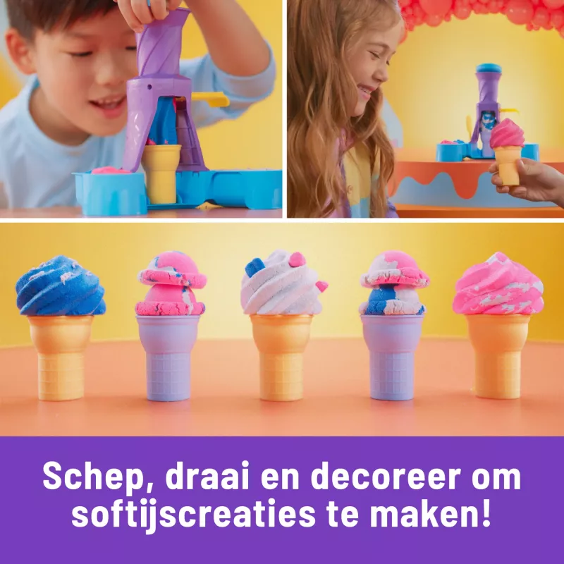 Spin Master Kinetic Sand Soft Serve Station 6068385 arena para jugar, 396 g, a partir de 3 años