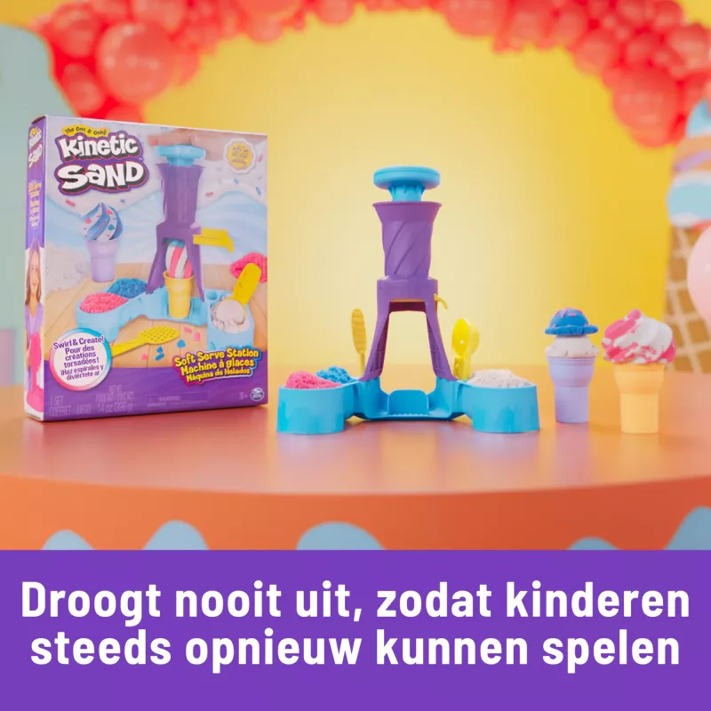 Spin Master Kinetic Sand Soft Serve Station 6068385 arena para jugar, 396 g, a partir de 3 años
