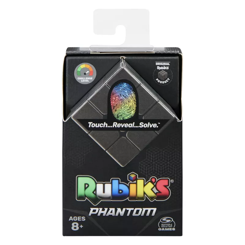 Rubik’s Phantom, cubo 3x3 tecnología avanzada puzzle 3D desafiante juego de viaje juguete antiestrés fidget cubo de actividad, para adultos y niños a partir de 8 años