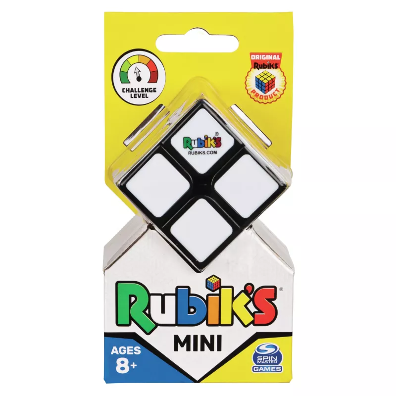 Rubik’s Mini 2x2, puzzle clásico de combinación de colores 2x2, formato de bolsillo, juguete desafiante, el envase puede variar