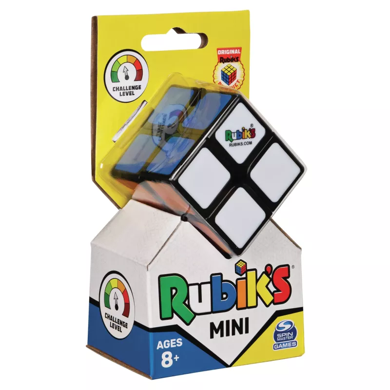 Rubik’s Mini 2x2, puzzle clásico de combinación de colores 2x2, formato de bolsillo, juguete desafiante, el envase puede variar