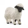 schleich Oveja de nariz negra del Valais, 3 años, granja, animales de granja / juguete de granja, negro, blanco, plástico