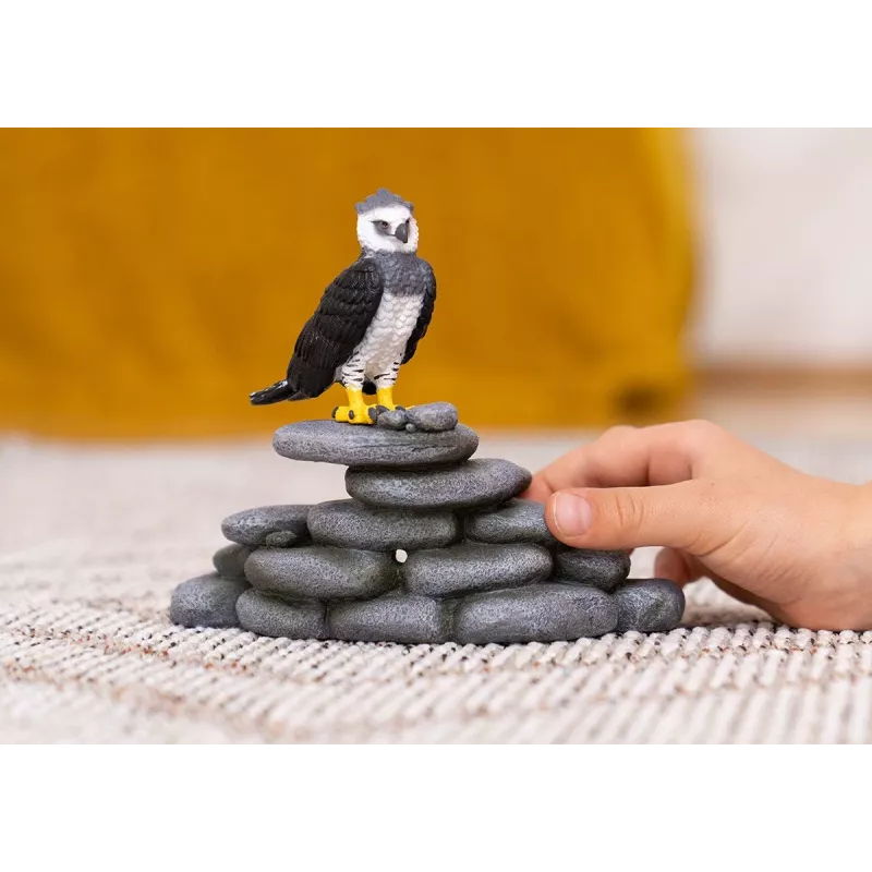 schleich WILD LIFE Arpía, 3 años, bosque, animales salvajes / juguete de aventuras, negro, blanco, amarillo, plástico