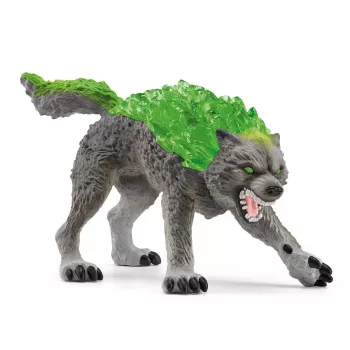 Figura Schleich ELDRADOR CREATURES Lobo de granito modelo 70153, edad 7+, verde/gris