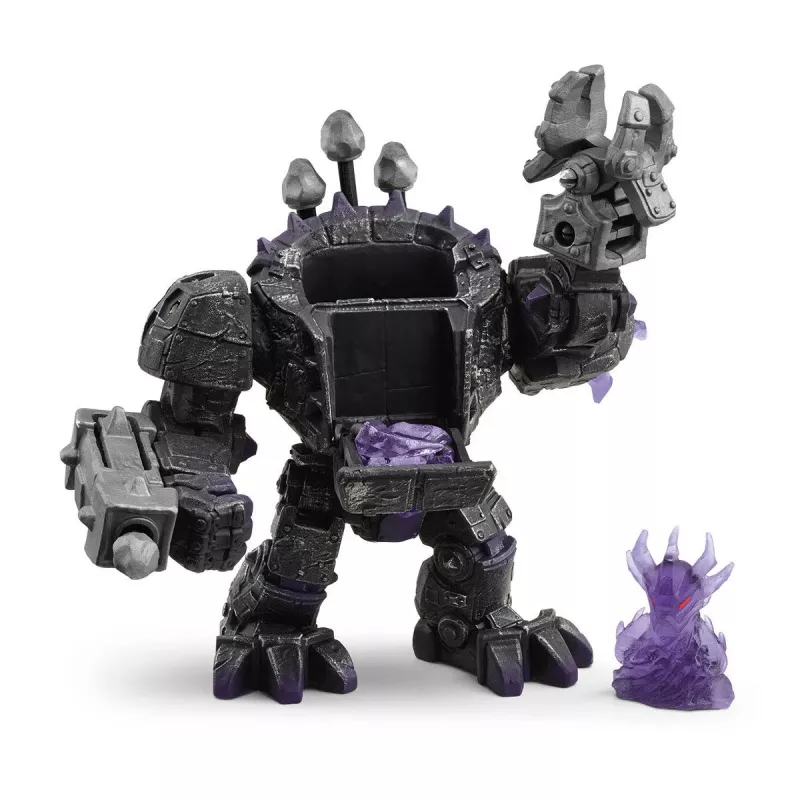 schleich ELDRADOR CREATURES Shadow Master robot con mini criatura negro