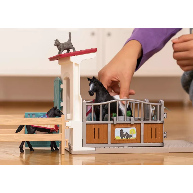 schleich HORSE CLUB box con yegua y potro, cuadra, caballos, 5 año(s), multicolor, plástico
