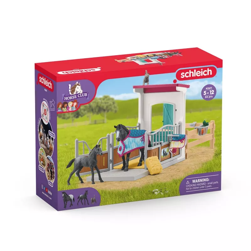 schleich HORSE CLUB box con yegua y potro, cuadra, caballos, 5 año(s), multicolor, plástico