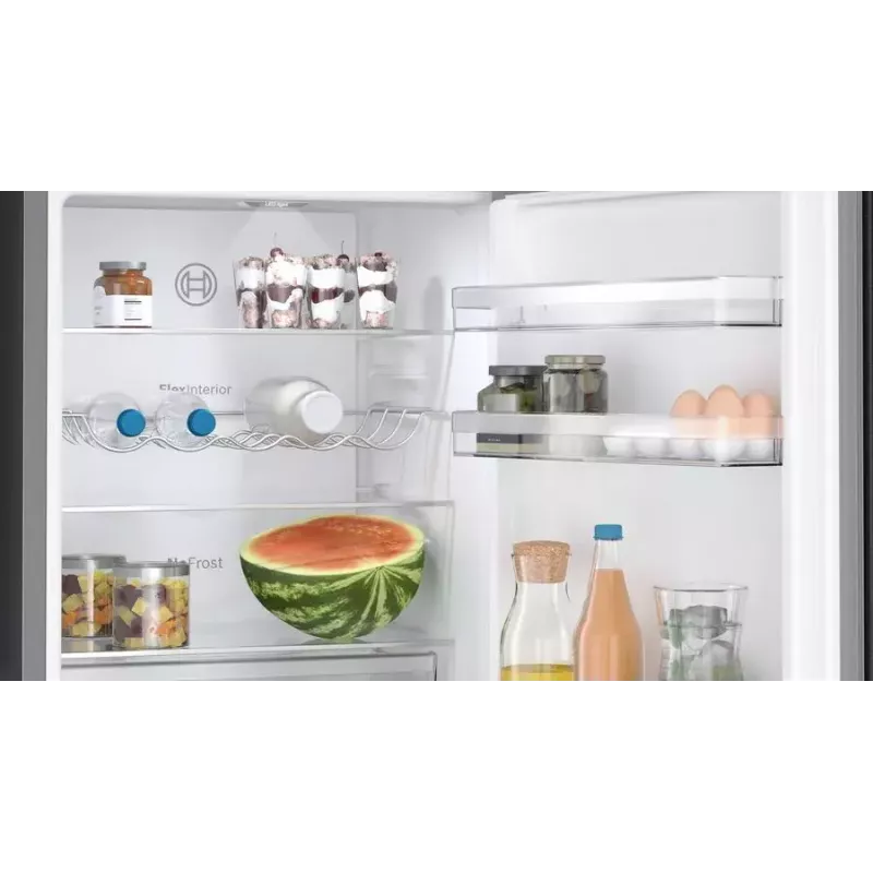 Bosch Serie 4 KGN36VXCT frigorífico combi, 321 l (218 l + 103 l), clase energética C, acero inoxidable oscuro