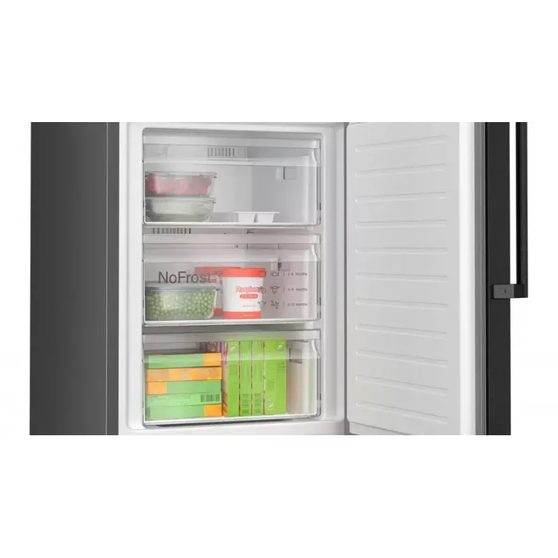 Bosch Serie 4 KGN36VXCT frigorífico combi, 321 l (218 l + 103 l), clase energética C, acero inoxidable oscuro