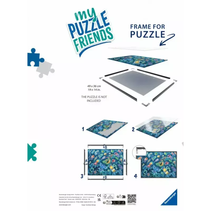 Marco para puzle Ravensburger 17901 – negro, para puzles, edad recomendada 12+