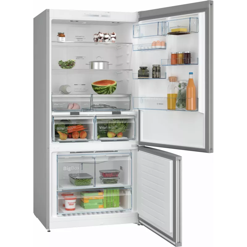 Frigorífico combi Bosch Serie 4 KGN86VIEA Independiente 631 L Acero inoxidable