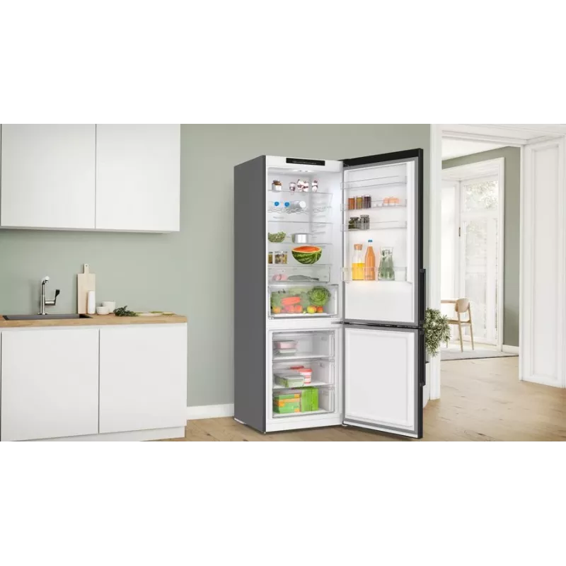 Frigorífico combi Bosch Serie 4 KGN49VXCT Independiente 440 l Acero inoxidable
