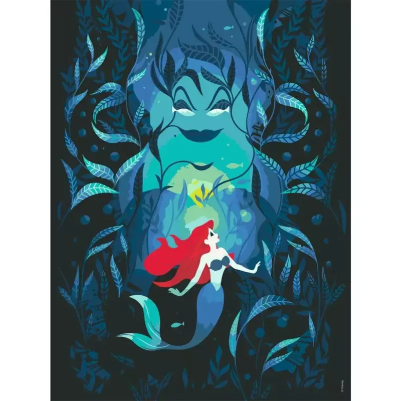 Set de pintura Ravensburger CreArt Disney Ariel y Úrsula 23732 — set de pintura para niños con motivo preimpreso