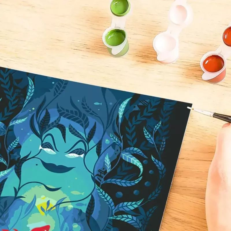 Set de pintura Ravensburger CreArt Disney Ariel y Úrsula 23732 — set de pintura para niños con motivo preimpreso