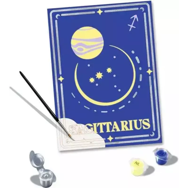 Set de pintar por números Ravensburger CreArt – Signo del zodiaco Sagitario, Modelo 23741