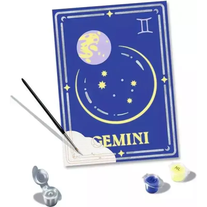 Set de pintar por números Ravensburger CreArt Géminis signo del zodiaco — Set de pintura de Ravensburger (Modelo 23742)