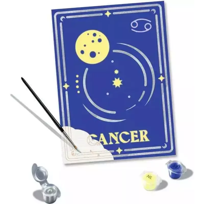 Set de pintura y puzle Ravensburger CreArt Cáncer signo del zodiaco – Set de pintar por números, Modelo 23733