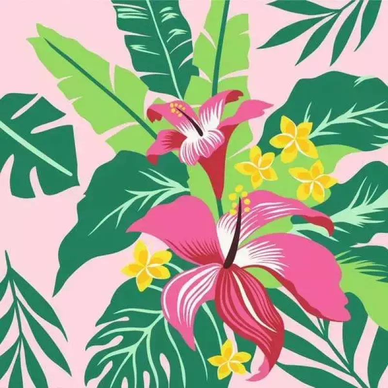Set de pintura Ravensburger CreArt Tropical Plants, modelo 23728 — set de pintar por números