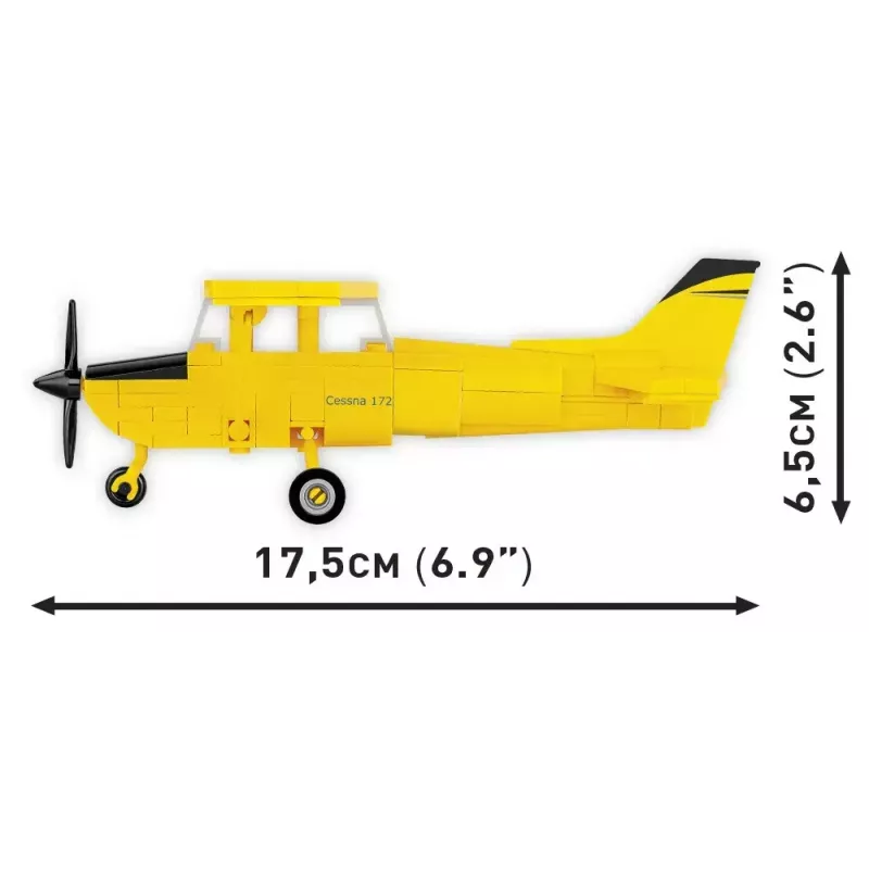Juguete de construcción Cobi Cessna 172 Skyhawk amarillo modelo 26621 – set de construcción a escala