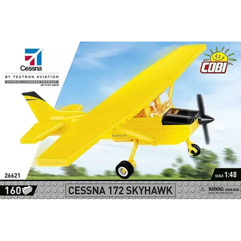 Juguete de construcción Cobi Cessna 172 Skyhawk amarillo modelo 26621 – set de construcción a escala