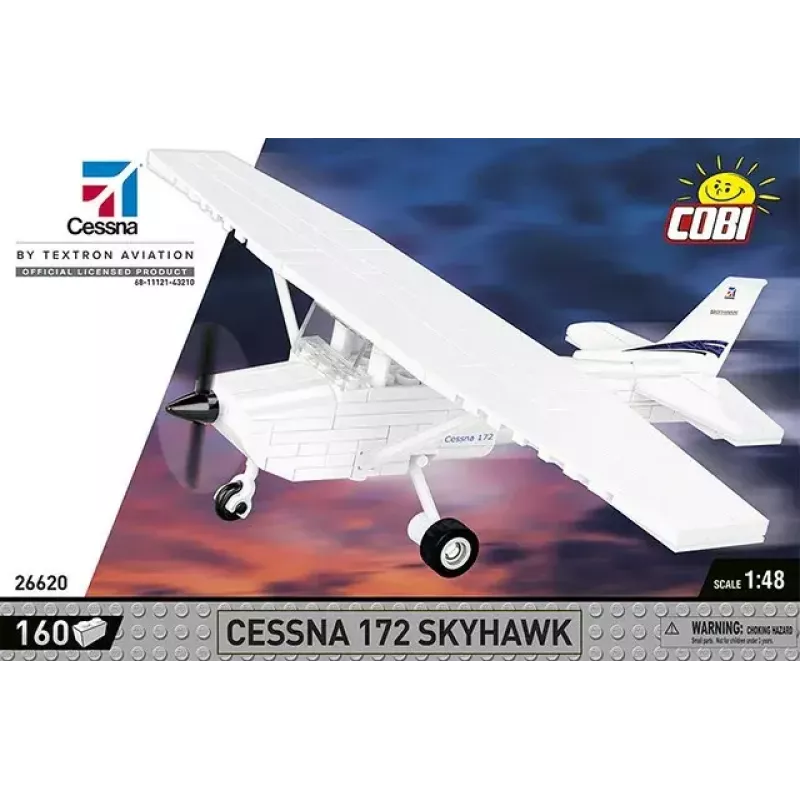 Juguete de construcción Cobi Cessna 172 Skyhawk blanco set de construcción