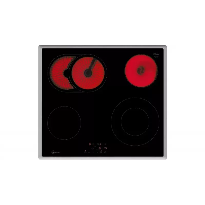 NEFF BX16B set de electrodomésticos de cocina – placa de inducción por zonas (4 zonas) + horno eléctrico (71 L), vitrocerámica, negro