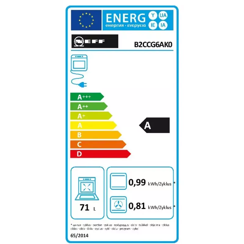 NEFF BX46PB set de electrodomésticos de cocina – placa de inducción por zonas (4 zonas) y horno eléctrico, 71 L, vitrocerámica, negro