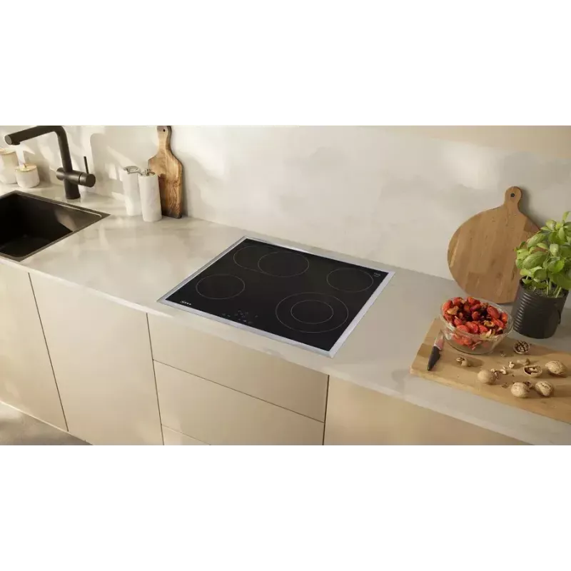 NEFF BX46PB set de electrodomésticos de cocina – placa de inducción por zonas (4 zonas) y horno eléctrico, 71 L, vitrocerámica, negro