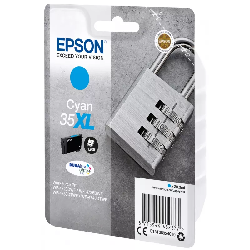 Cartucho Epson Padlock singlepack cian 35XL DURABrite Ultra Ink