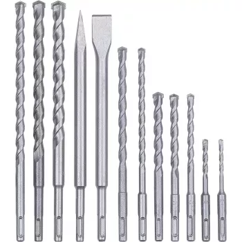Set de brocas y cinceles SDS-Plus Einhell 12 pzs. Martillo perforador 10 brocas