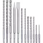 Set de brocas y cinceles SDS-Plus Einhell 12 pzs. Martillo perforador 10 brocas