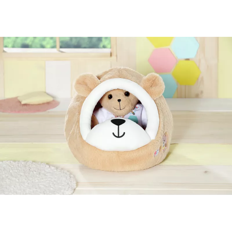 Cueva de juego de peluche Oso ZAPF creation BABY born — accesorio de juego de peluche para muñecas