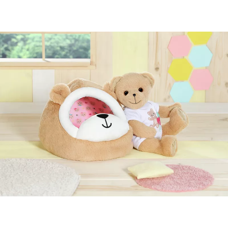 Cueva de juego de peluche Oso ZAPF creation BABY born — accesorio de juego de peluche para muñecas
