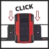 Soporte de pared para batería Einhell PXC Negro Compatible con baterías Power X-Change