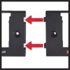 Soporte de pared para batería Einhell PXC Negro Compatible con baterías Power X-Change