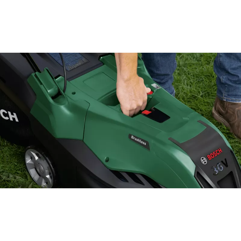 Cortacésped de empuje Bosch AdvancedRotak batería verde