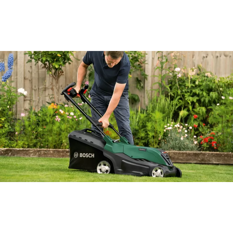 Cortacésped de empuje Bosch AdvancedRotak batería verde