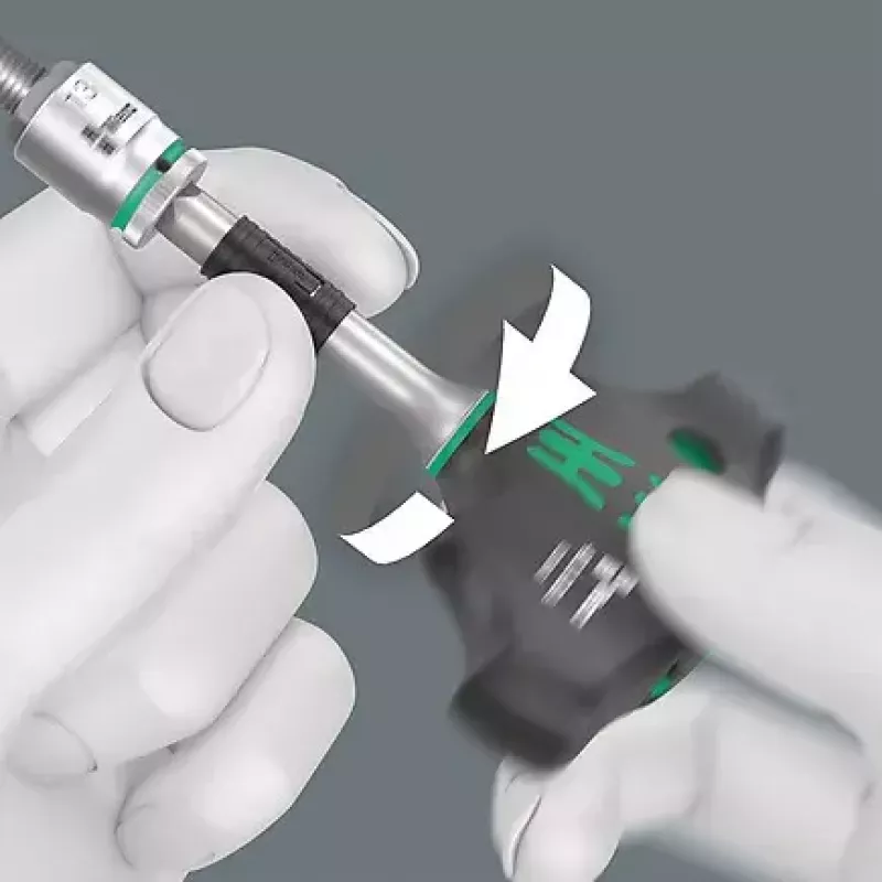 Wera 411 A RA destornillador adaptador de mango transversal con función de carraca, 1/4 pulgada